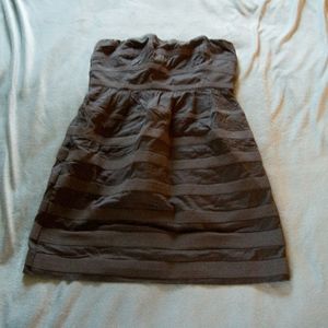 J.Crew Strapless Grey Cotton Dress w/Banding NWOT